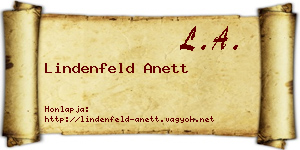 Lindenfeld Anett névjegykártya